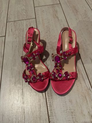 Sandali estivi beige e rosa