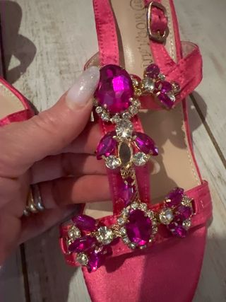 Sandali estivi beige e rosa