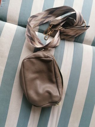 Borsetta pelle beige - Tracolla inclusa