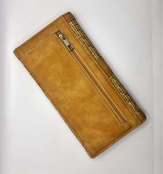 Monedero marrón trenzado Natura