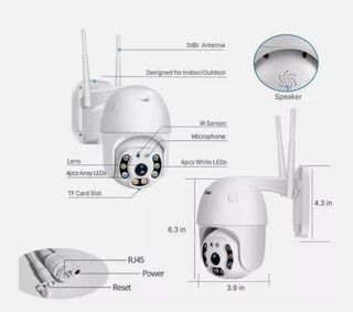 2X Telecamere Esterno Interno iCsee Sicurezza Casa
