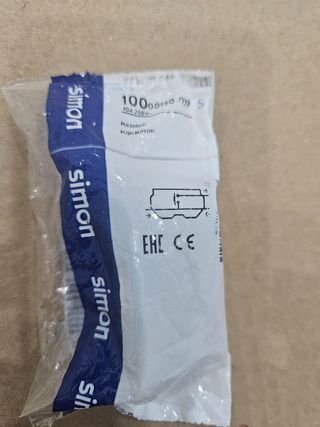 Pulsador Simon 100 10A 250V