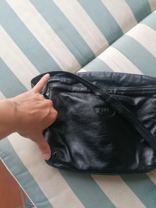 Borsetta vintage nera in pelle