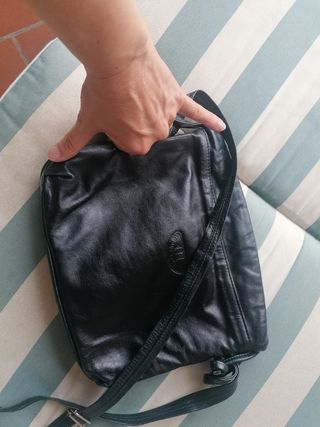 Borsetta vintage nera in pelle