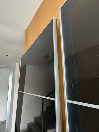2 Puertas Correderas Cristal Negro 