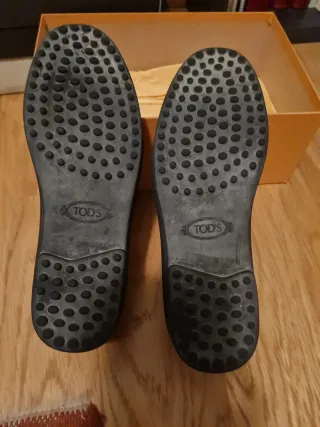 Zapatos Tod's - Mocasines negros de ante talla 42