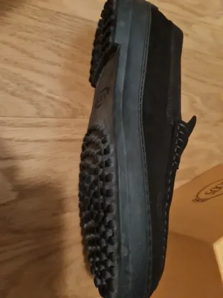 Zapatos Tod's - Mocasines negros de ante talla 42