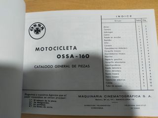Manual despiece OSSA 160