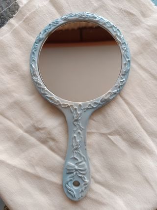 Espejo mano bailarina azul
