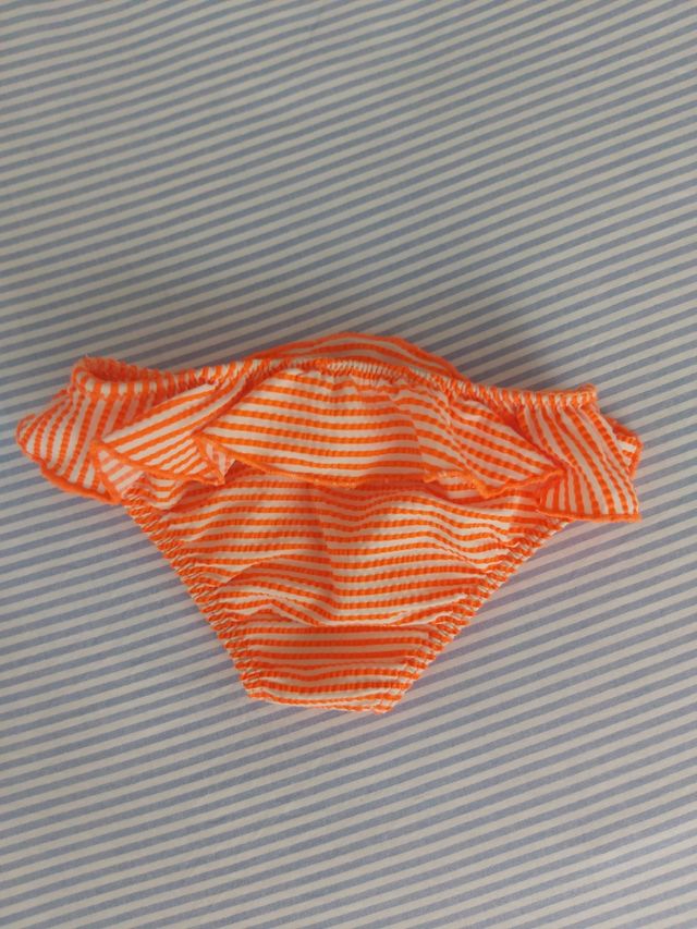 Bañador niña Zara Home rayas naranja