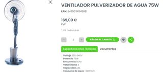 Ventilador nebulizador potente