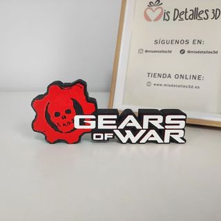 Letrero juego Gears of War decoración 3D