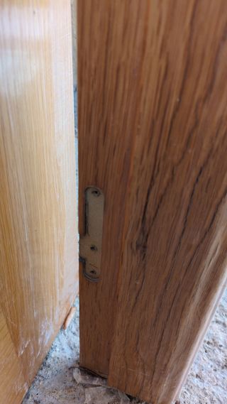 Puerta ciega de roble interior +  moldura.