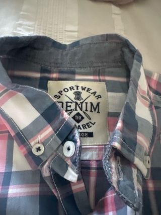 Camisa TEX cuadros L azul-rosa
