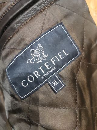 Cazadora piel marrón XL 