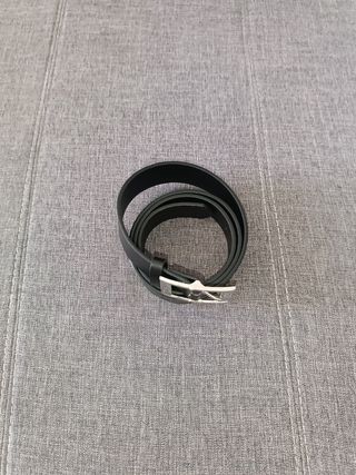 Cinturón de cuero Pu negro 117cm nuevo 