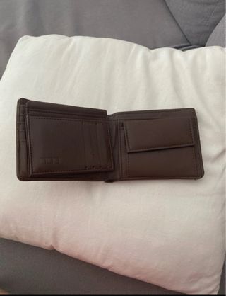 Cartera marrón piel nueva