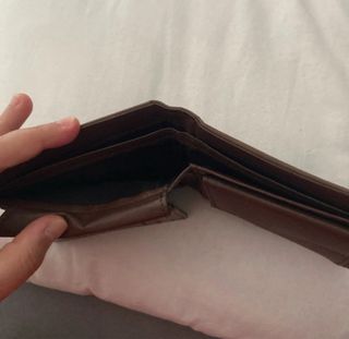 Cartera marrón piel nueva