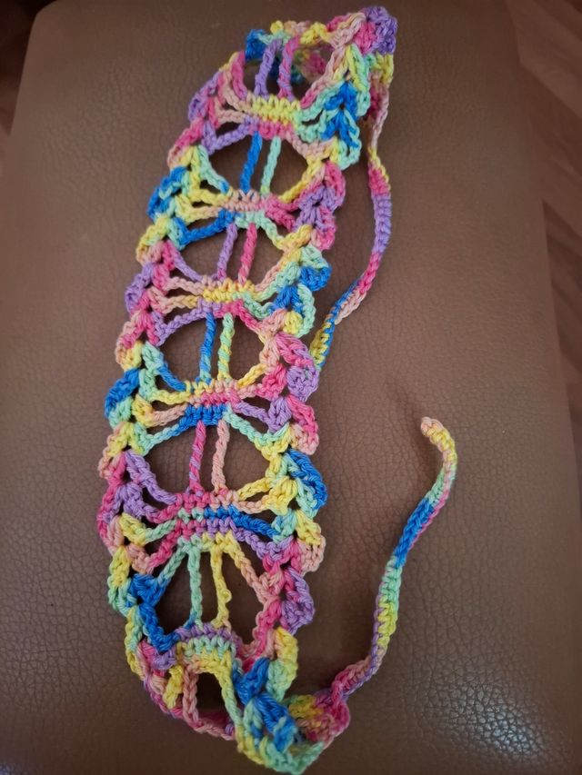 Diadema crochet multicolor