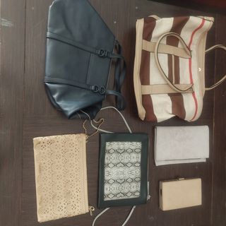 6 Bolsos: Negro, Beige
