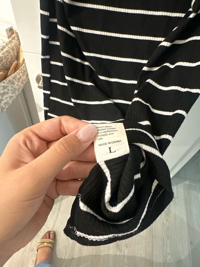 Vestido rayas blanco-negro