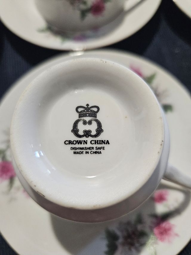 Set 6 tazze tè porcellana