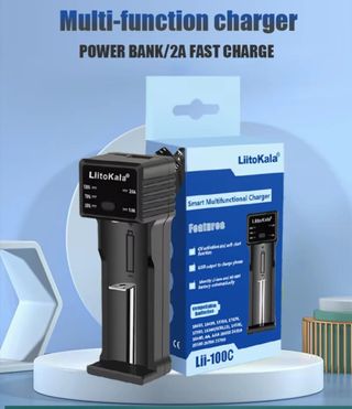 Cargador LiitoKala Lii-100C + cargador USB 3A