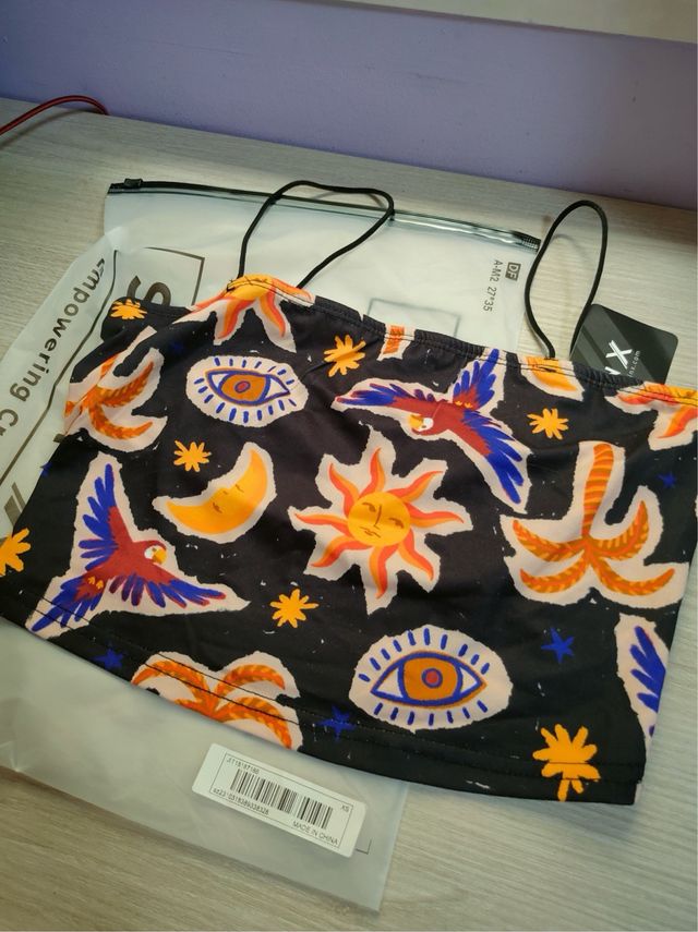 Top Shein XS - Estampado multicolor