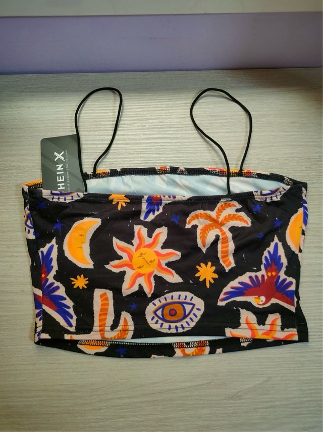 Top Shein XS - Estampado multicolor