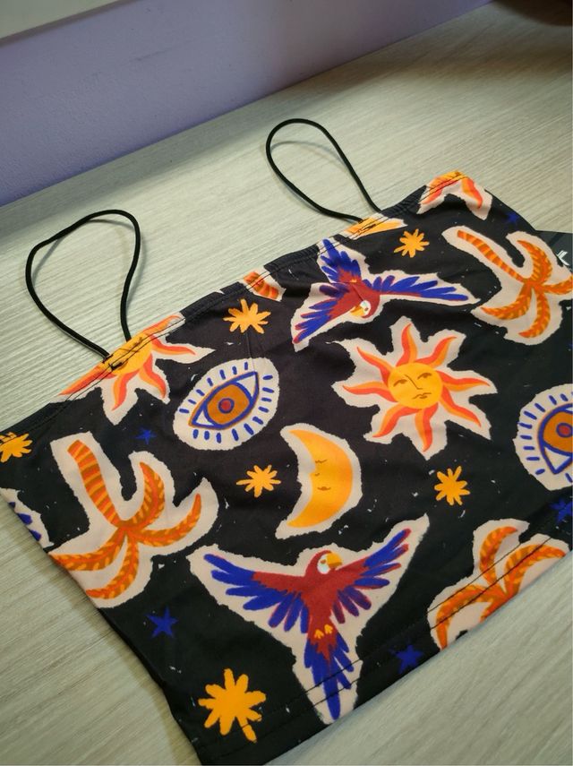 Top Shein XS - Estampado multicolor