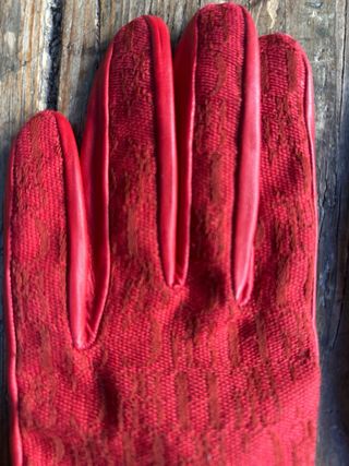 Guantes Carolina Herrera rojos, talla S