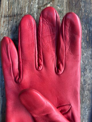 Guantes Carolina Herrera rojos, talla S