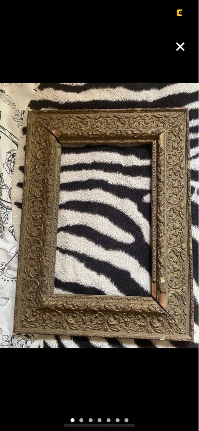 Marco antiguo madera tallada 61x45cm