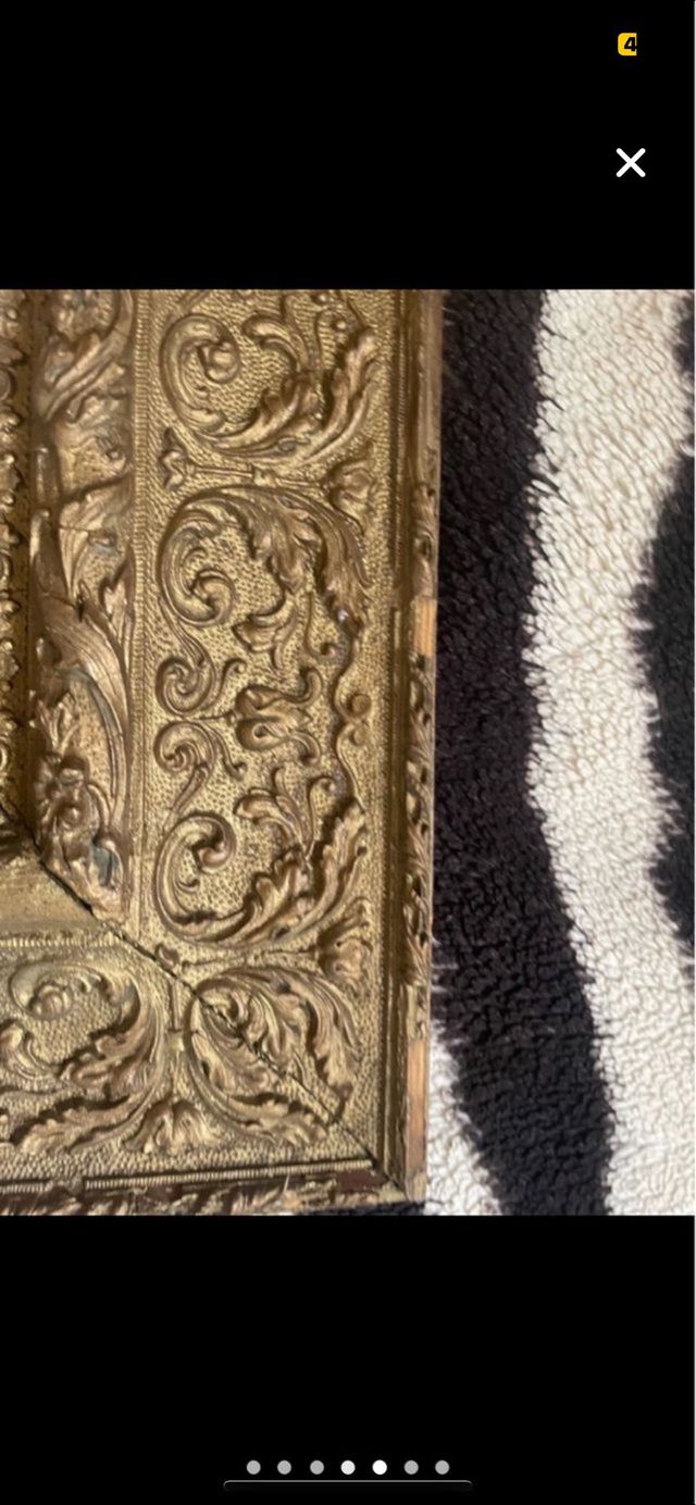 Marco antiguo madera tallada 61x45cm