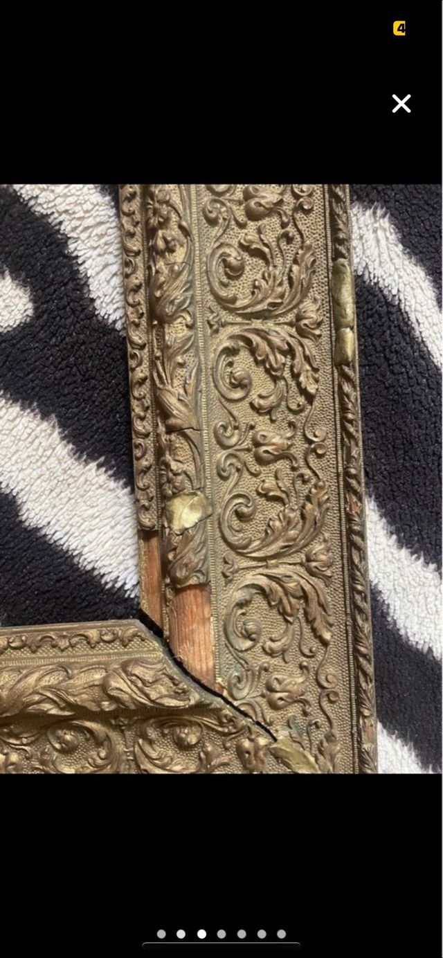 Marco antiguo madera tallada 61x45cm