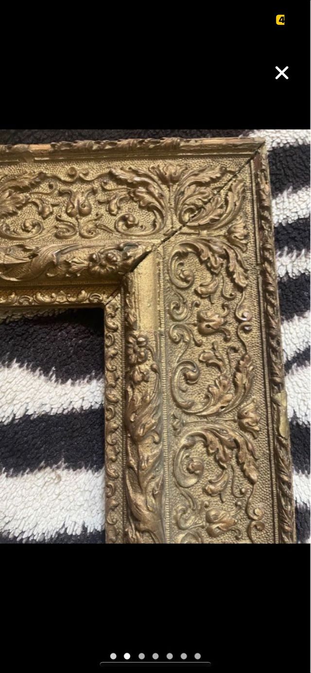 Marco antiguo madera tallada 61x45cm