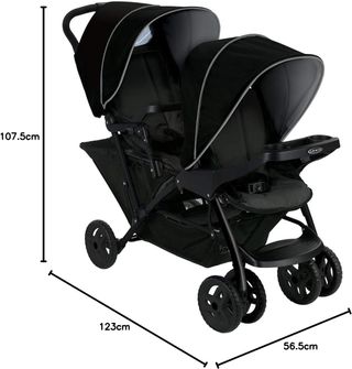 Carrito de bebe doble o gemelar y protector lluvia