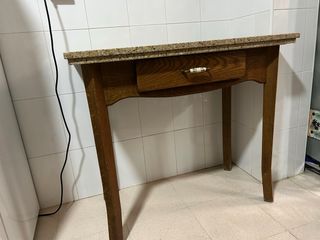Mesa cocina granito - madera