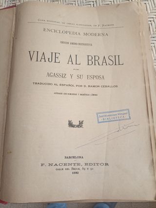 Libro antiguo: Viaje al Brasil