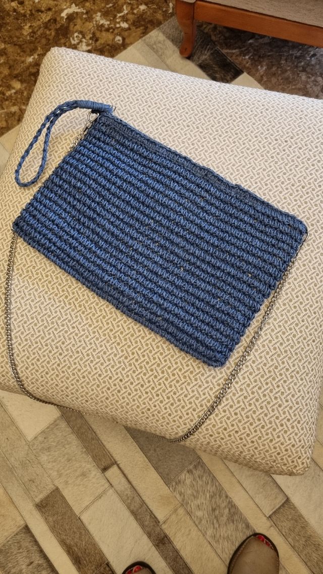Bolso rafia azul
