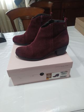 Botines PICCOLA PIU burdeos -talla 38