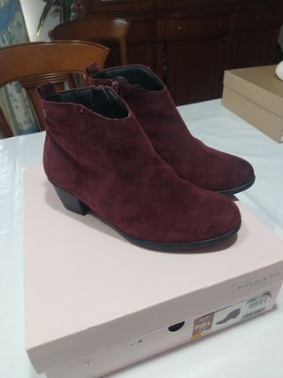 Botines PICCOLA PIU burdeos -talla 38