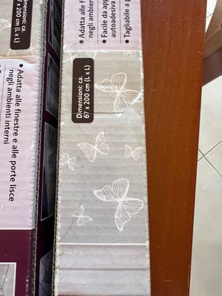 laminas 2 para cristal 2x0.67m mariposas