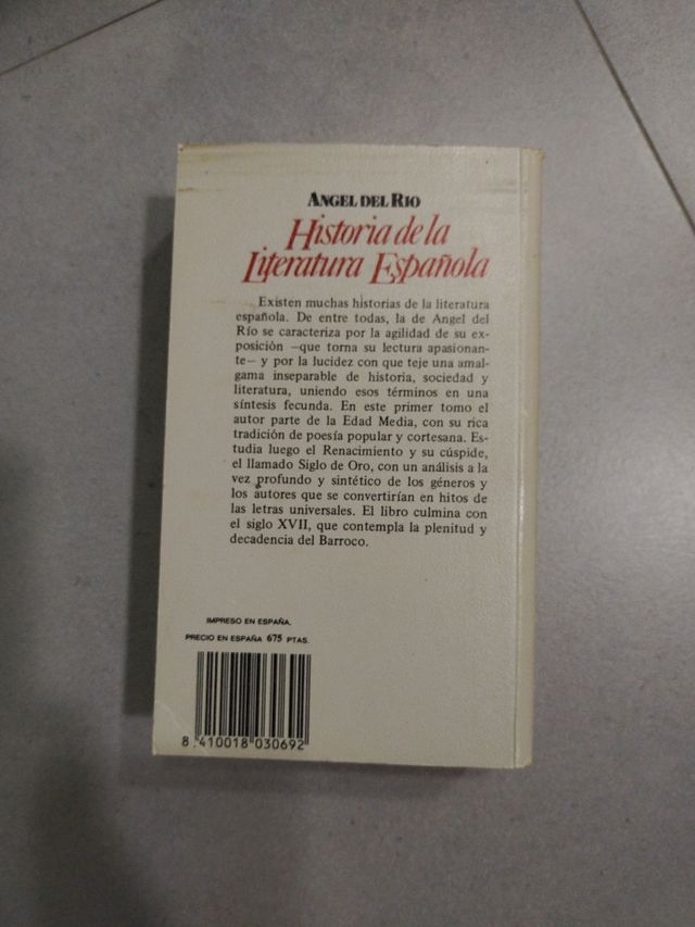 Historia de la literatura española
