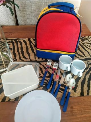 Mochila Picnic Infantil - Azul Rojo