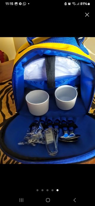 Mochila Picnic Infantil - Azul Rojo