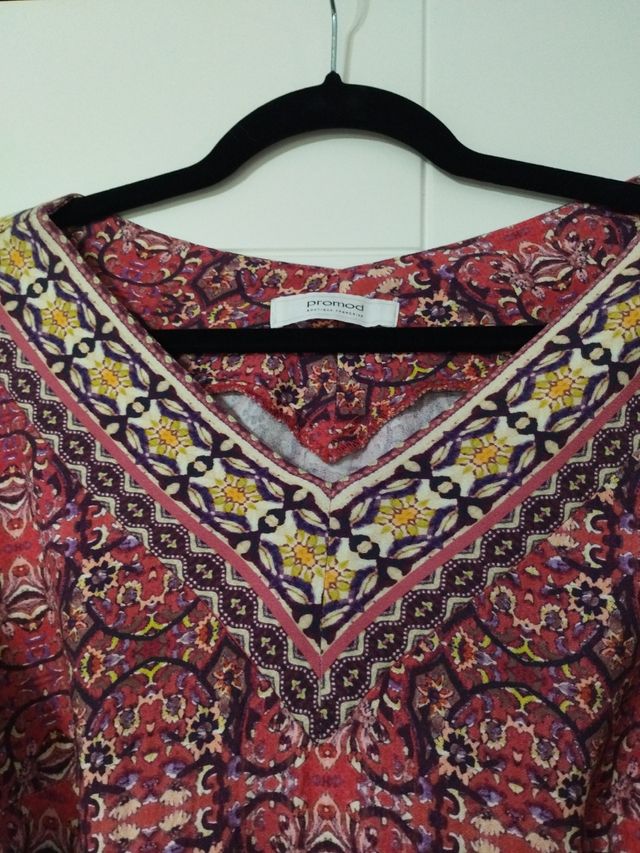 Vestido Promod rojo estampado