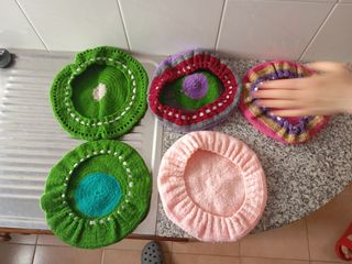 Cubre sillas o taburetes tejidos a mano - Colores 