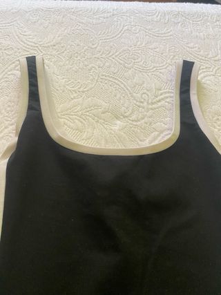 Vestido Zara negro-beige