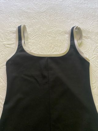Vestido Zara negro-beige